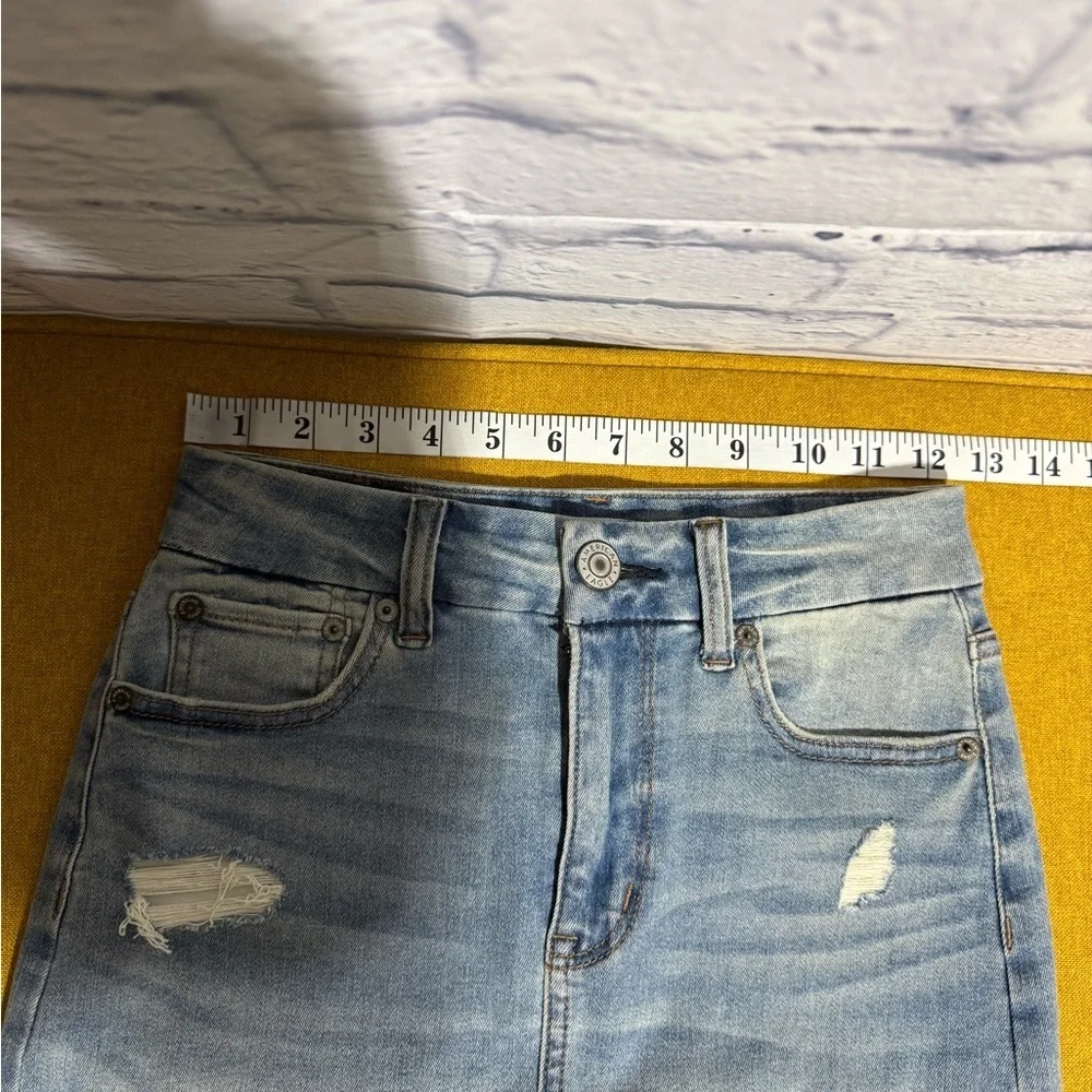 American Eagle Next Level Stretch Curvy Hi-Rise Denim Skirt, Size 00